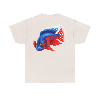 COBYSEAGRAM American Flag Cichlid Tee Shirt