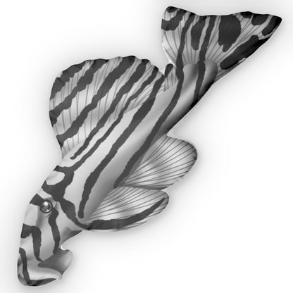 Zebra Pleco Shape Pillow