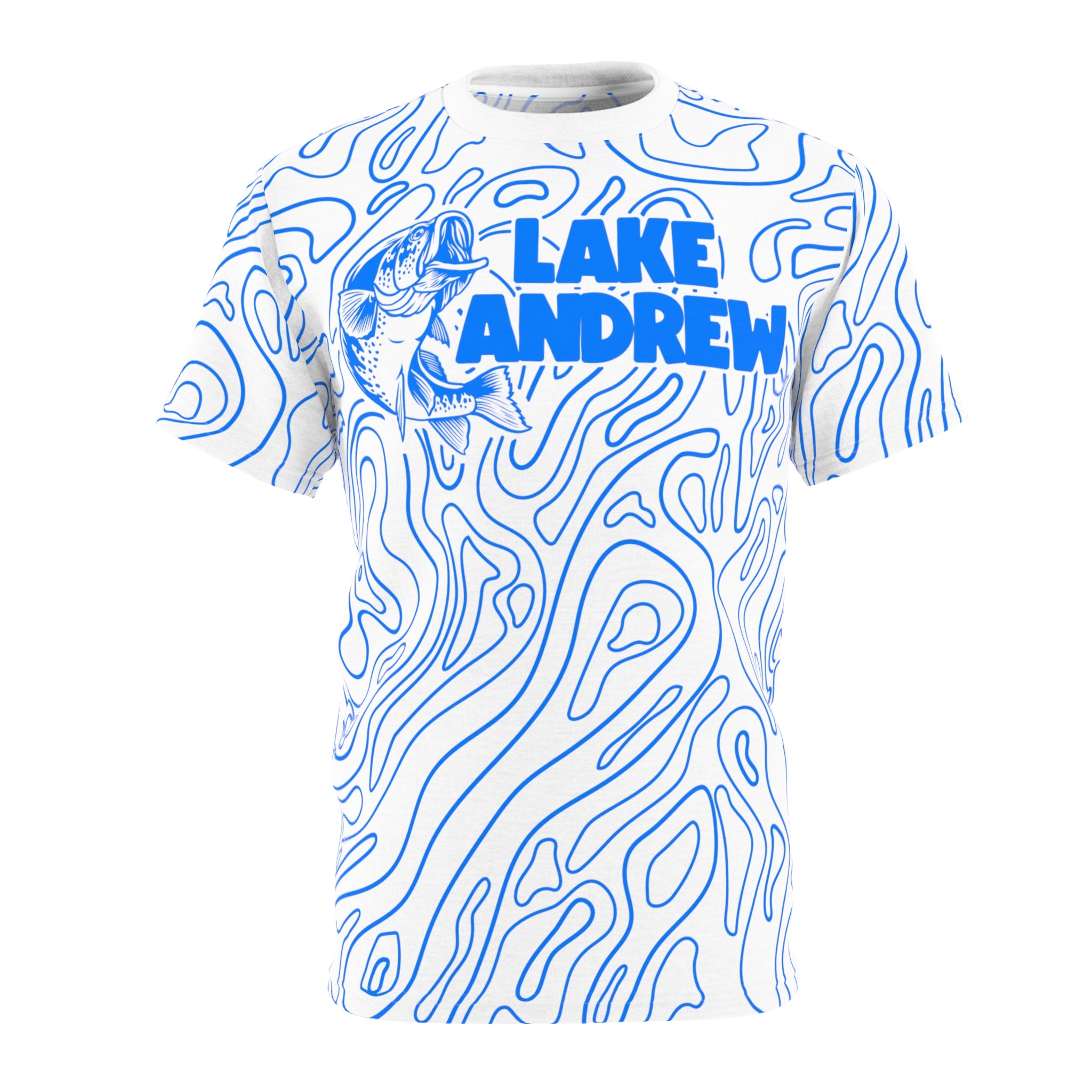 Lake Andrew Freshwater Bass Topograph Tee Shirt