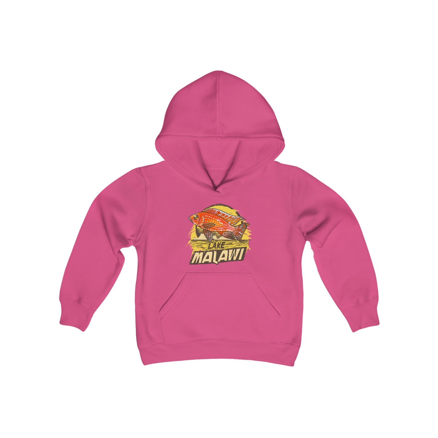 Kids Red Dragonblood Cichlid Heavy Blend Hooded Sweatshirt