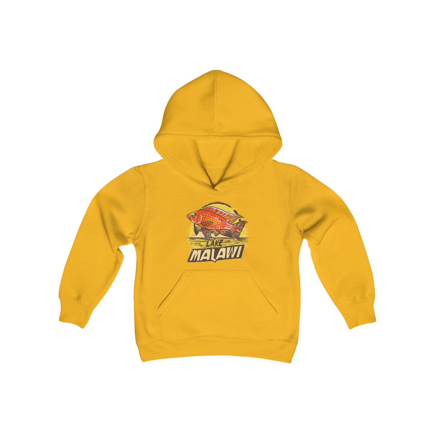 Kids Red Dragonblood Cichlid Heavy Blend Hooded Sweatshirt