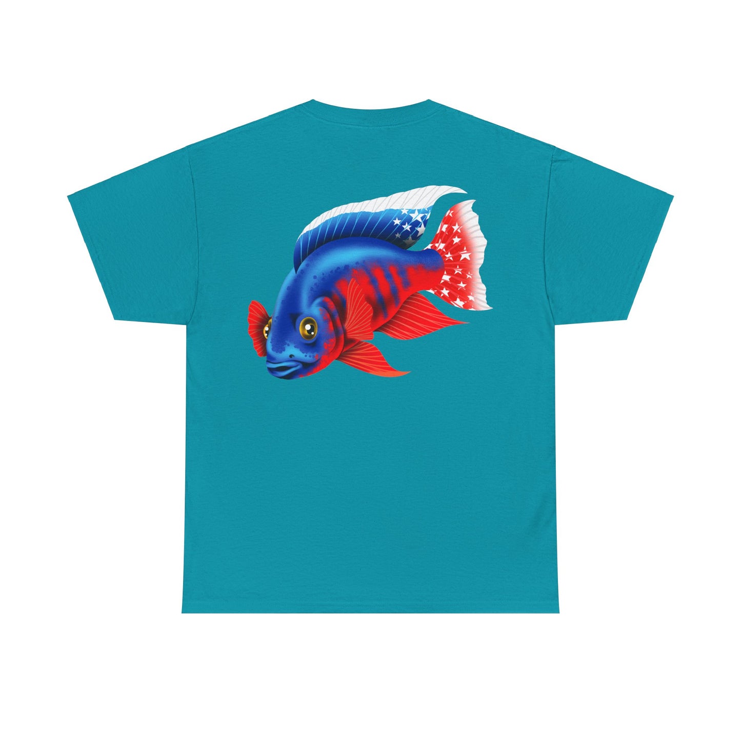 COBYSEAGRAM American Flag Cichlid Tee Shirt